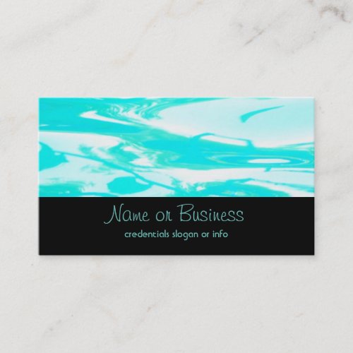 Aqua Green Pool Water Abstract Background Business Card