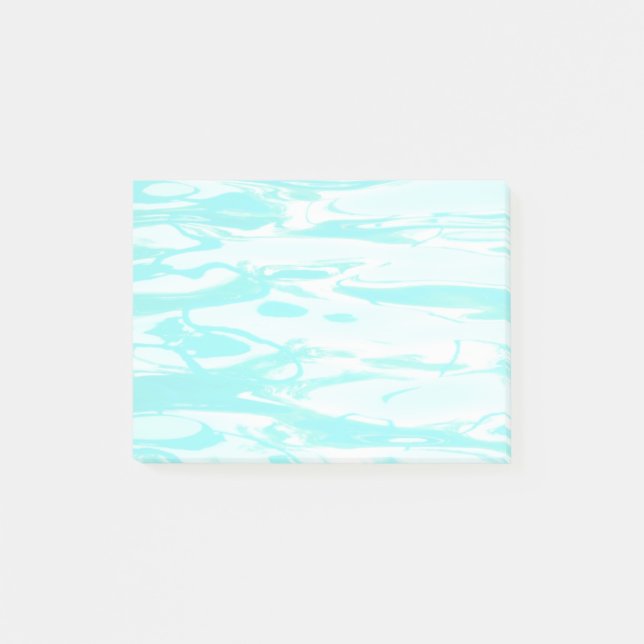 Aqua Green Pool Water Abstract Background Post-it Notes (Front)