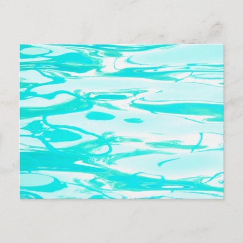 Aqua Green Pool Water Abstract Background Postcard