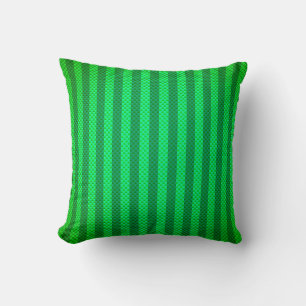 Aqua green striped carbon fiber patterned throw pillow