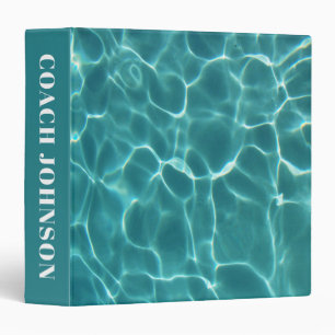 Aqua Green Swimming Pool Photo 3 Ring Binder