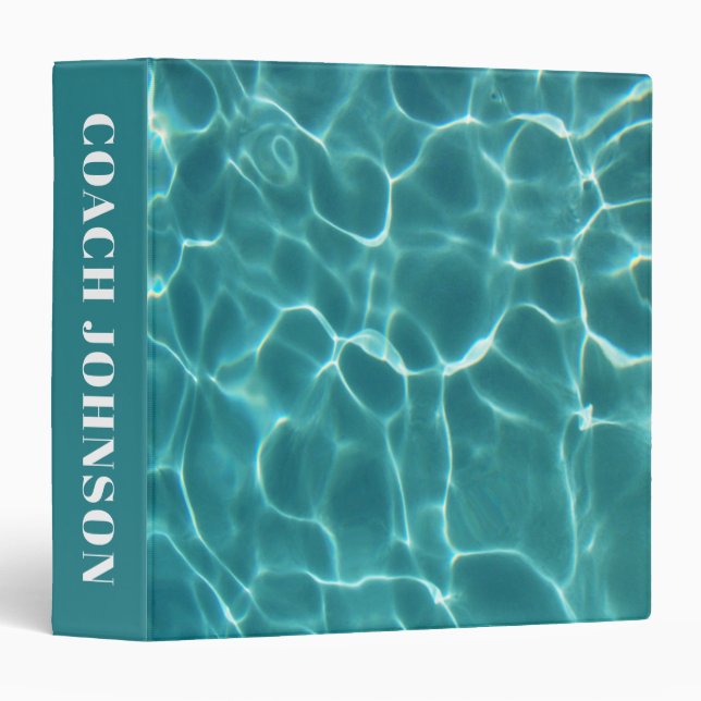 Aqua Green Swimming Pool Photo 3 Ring Binder (Front/Spine)
