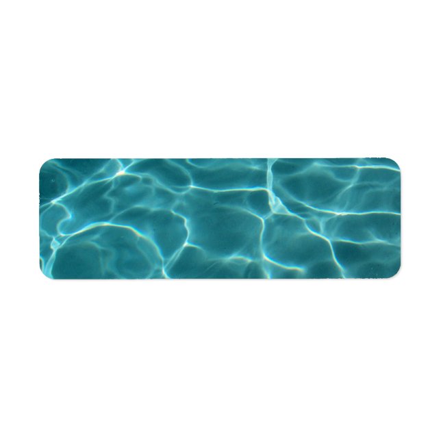 Aqua Green Swimming Pool Photo Blank Label (Front)