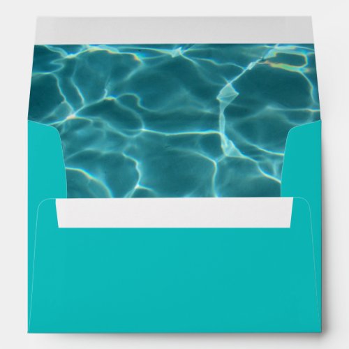 Aqua Green Swimming Pool Photo Envelope