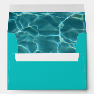 Aqua Green Swimming Pool Photo Envelope