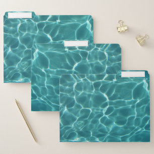 Aqua Green Swimming Pool Photo File Folder