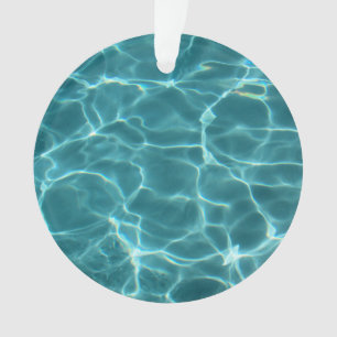 Aqua Green Swimming Pool Photo Ornament
