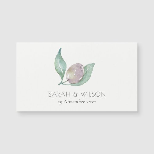 AQUA GREEN WATERCOLOUR FOLIAGE OLIVE SAVE THE DATE