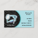 Aqua Hair Salon Cards With Appointment On Back at Zazzle