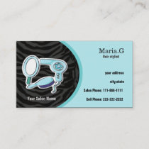 Aqua Hair Salon cards with appointment on back