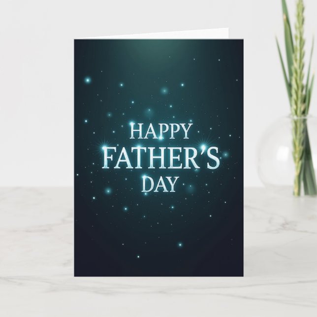 Aqua Happy Fathers Day Card (Front)