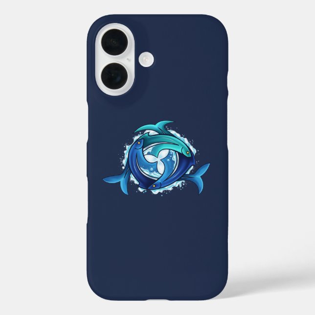 Aqua Harmony: Intertwined Fish Trinity Case-Mate iPhone Case (Back)