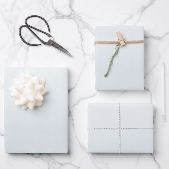 Aqua Haze Watercolor Wrapping Paper Sheets (Front)