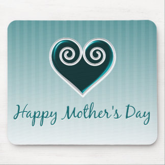 Aqua Heart Mother's Day Mousepad