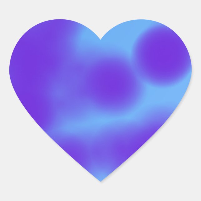 aqua heart sticker (Front)