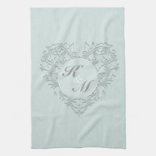Aqua HeartyChic Kitchen Towel