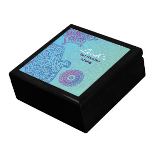 Aqua HEMSA HAND Bat Mitzvah Memory Money Box