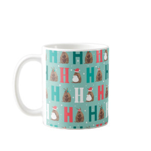 Aqua Ho Ho Ho Armadillo Coffee Mug