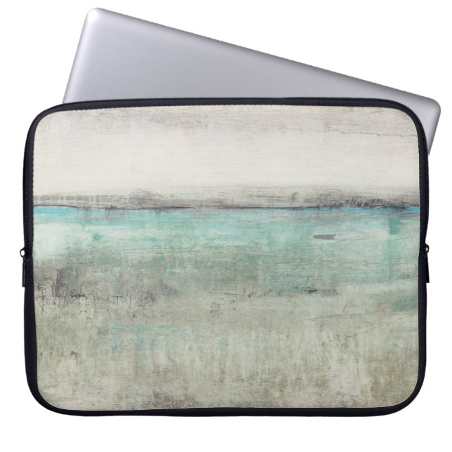 Aqua Horizon Laptop Sleeve (Front)