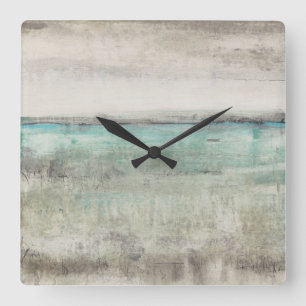Aqua Horizon Square Wall Clock