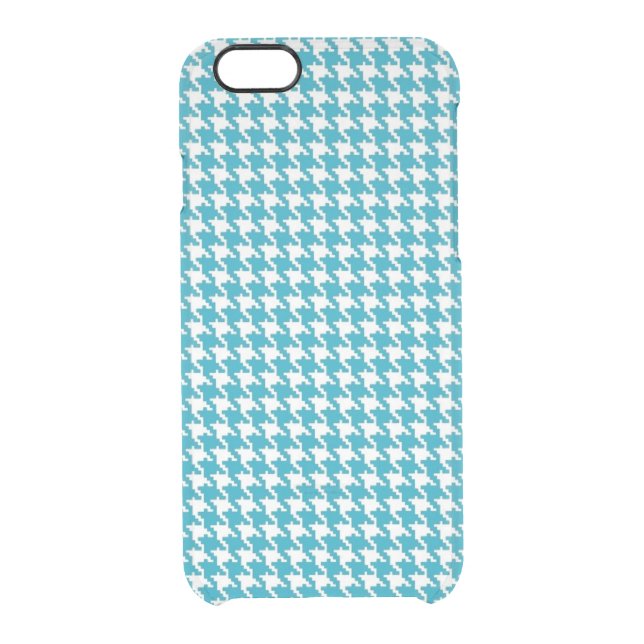 Aqua Houndstooth Design IPhone 6 Case (Back)