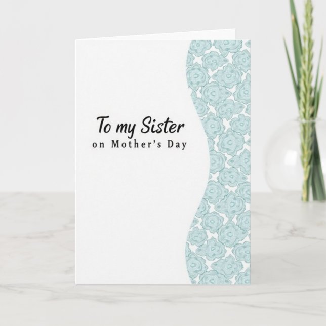 Aqua Hues Mothers Day Card (Front)
