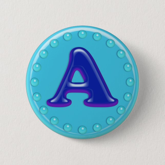 Aqua Initial A Button (Front)