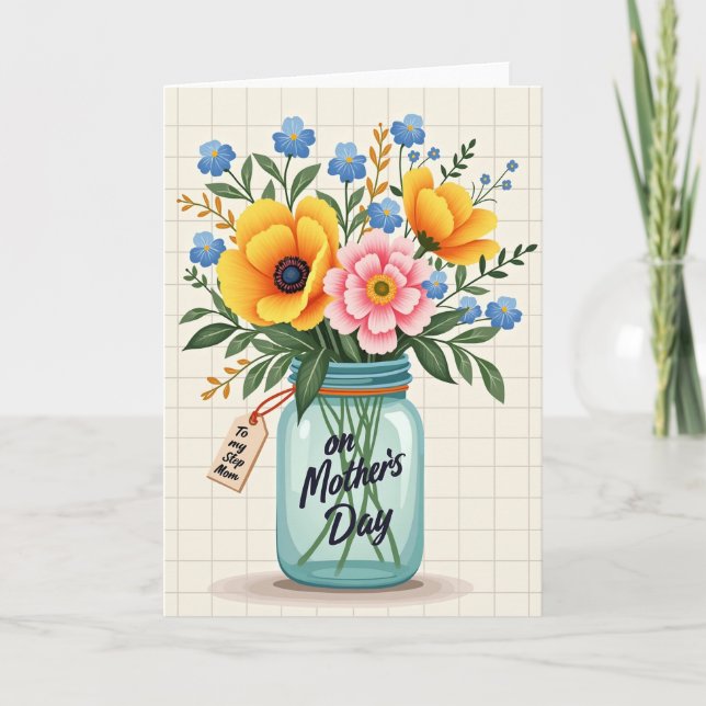 Aqua Jar Mothers Day Card (Front)