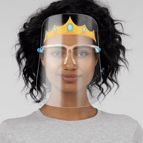 Aqua Jewel Princess Tiara Crown Headband Face Shield