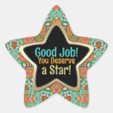 Gold Star Stickers Well Done Personalised Thank You Reward Fast Delivery