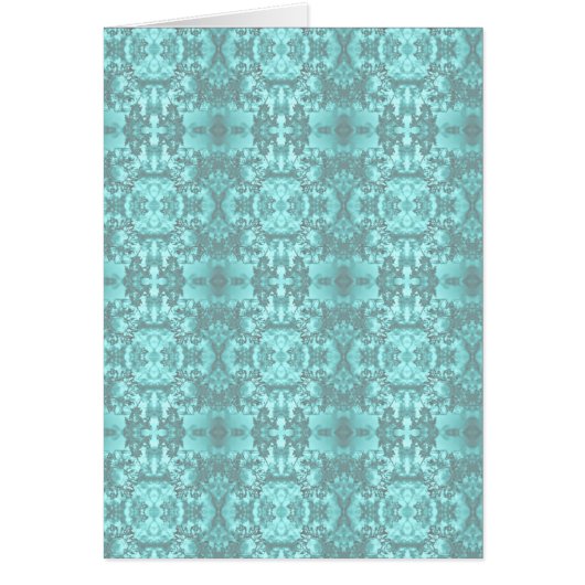 Aqua kaleidoscope note card (Front)