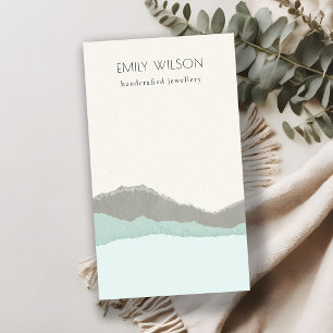 Aqua Kraft Mountain Wave Blank Jewelry Display Business Card