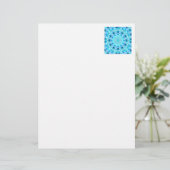 Aqua Lace, Delicate, Abstract Mandala (Standing Front)