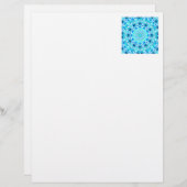 Aqua Lace, Delicate, Abstract Mandala (Front/Back)