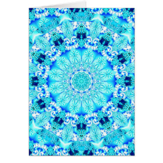 Aqua Lace, Delicate, Abstract Mandala