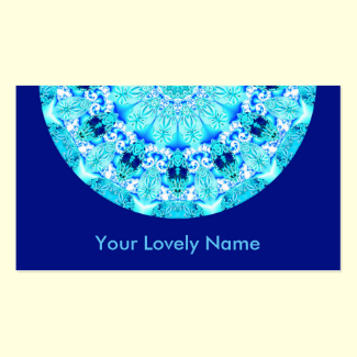 Aqua Lace, Delicate, Abstract Mandala Double-Sided Standard Business Cards (Pack Of 100)