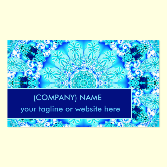 Aqua Lace, Delicate, Abstract Mandala Vertical Double-Sided Standard Business Cards (Pack Of 100)