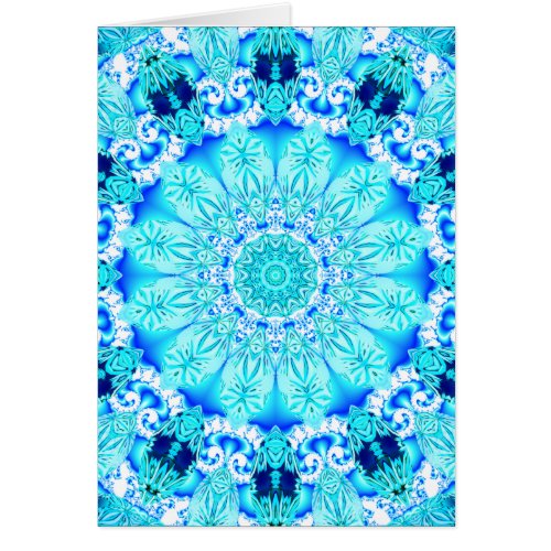 Aqua Lace Mandala, Delicate, Abstract