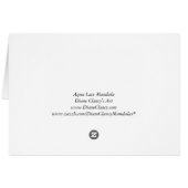 Aqua Lace Mandala, Delicate, Abstract Cards (Back Horizontal)