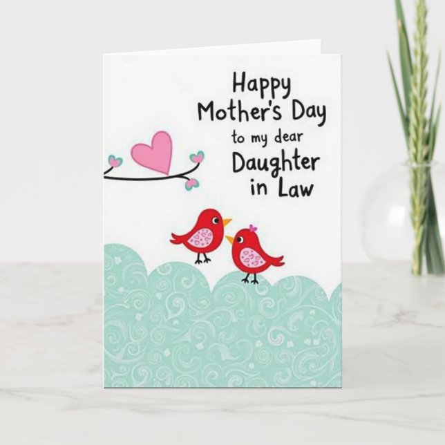 Aqua Landscape Mothers Day Card (Front)