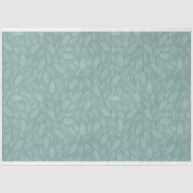 aqua leaf overall pattern tissue paper (Front)