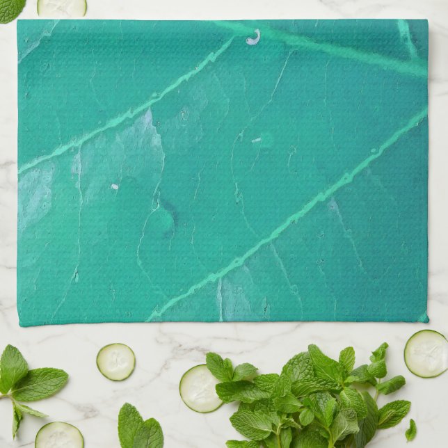Aqua Leaf Towel (Folded)