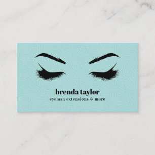 AQUA LEATHER chic Eyelash Browbar professional Business Card