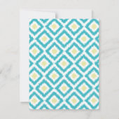 Aqua Lemon Diamonds Ikat Pattern (Back)