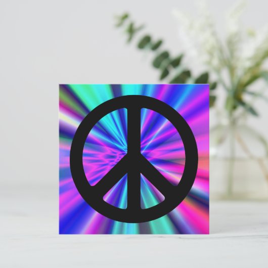 Aqua Light Show with Peace Sign (Standing Front)