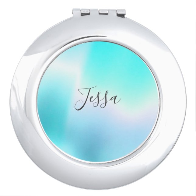 Aqua Lights  Compact Mirror (Front)