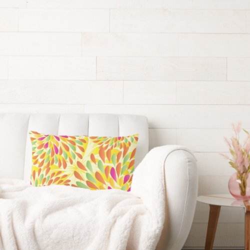 Aqua Lime and Yellow Modern Flower Floral Pillow
