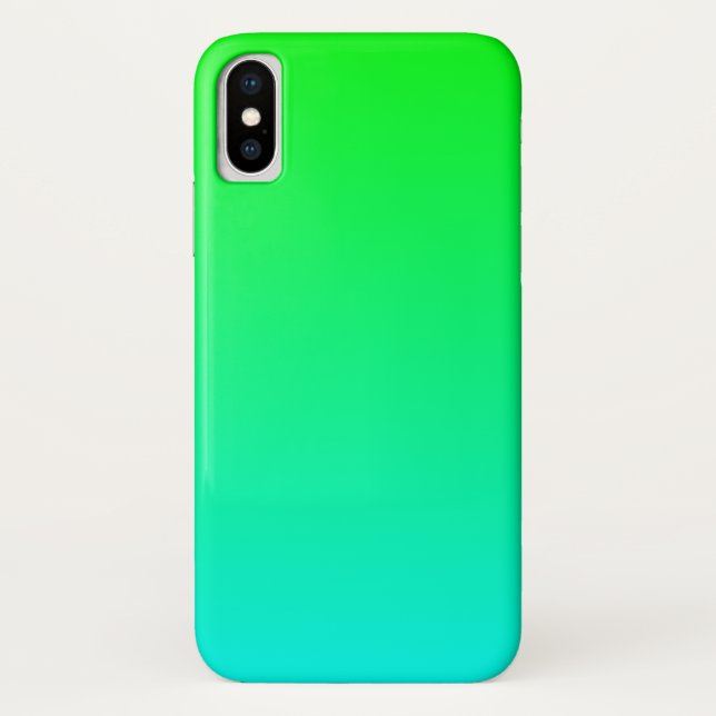 Aqua Lime Gradient Case-Mate iPhone Case (Back)