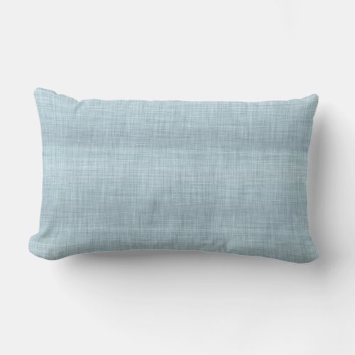 Aqua Linen Texture Lumbar Pillow
