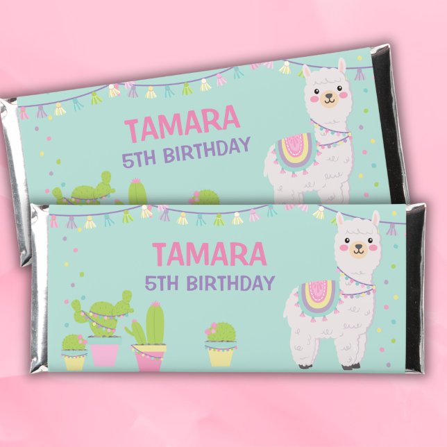 AQUA LLAMA FUN HERSHEY BAR FAVORS (Creator Uploaded)